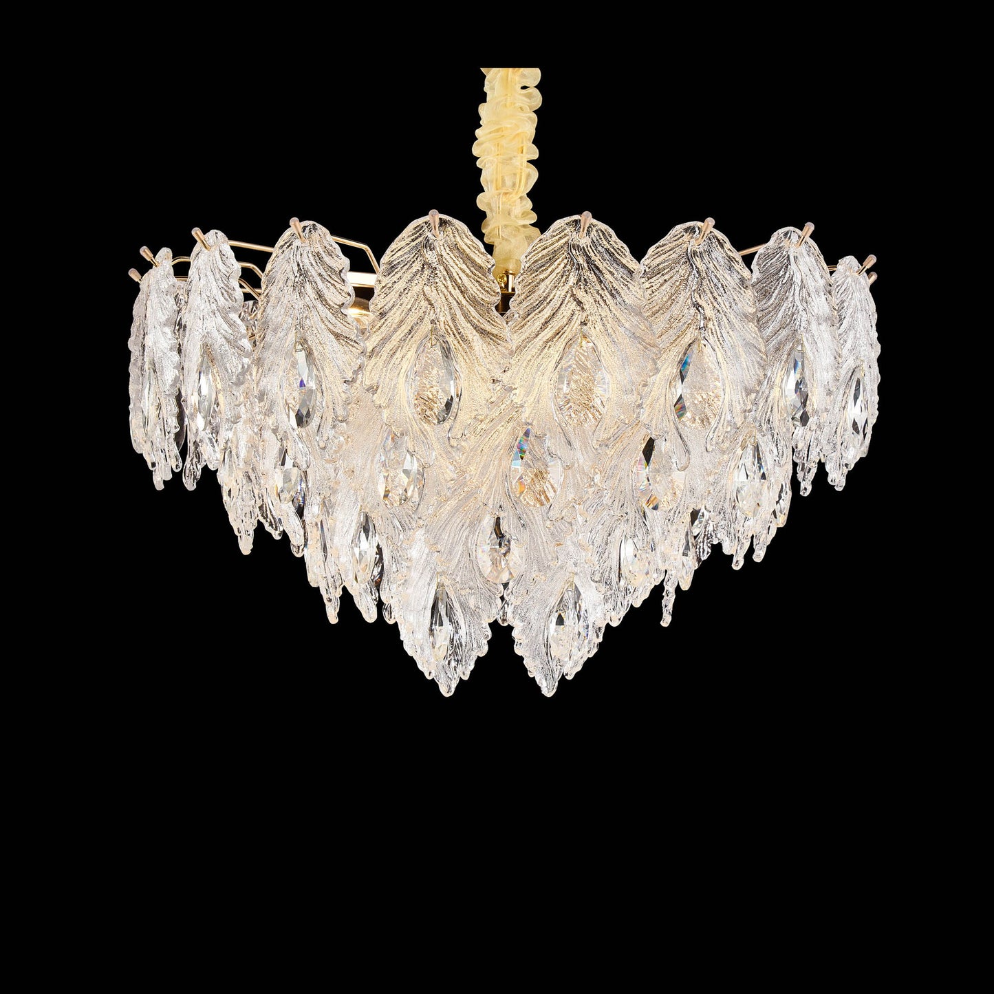 Michael Amini Lighting - Orlisse 9-Light Acrylic Chandelier - Gold