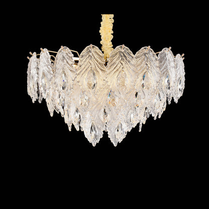 Michael Amini Lighting - Orlisse 9-Light Acrylic Chandelier - Gold