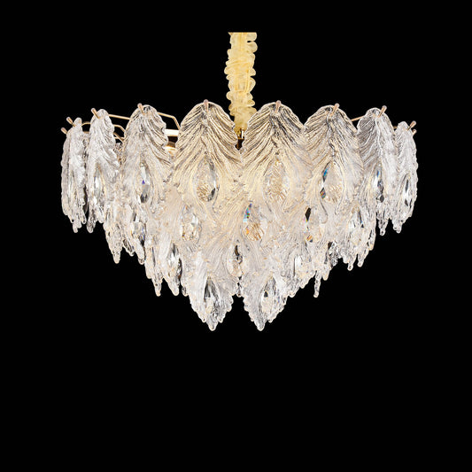 Michael Amini Lighting - Orlisse 9-Light Acrylic Chandelier - Gold