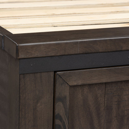 Thornwood Hills - Queen Storage Footboard - Rock Beaten Brown