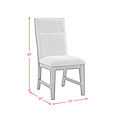 Axel - Fabric Dining Chair (Set of 2) - Light Gray / Espresso