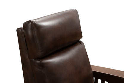 Artisan - Power Recliner-With Power Headrest - Dark Brown