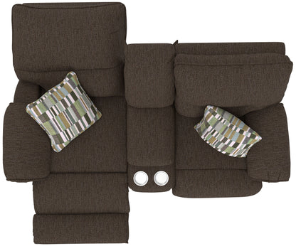 Lenny - Power Lay Flat Reclining Console Loveseat