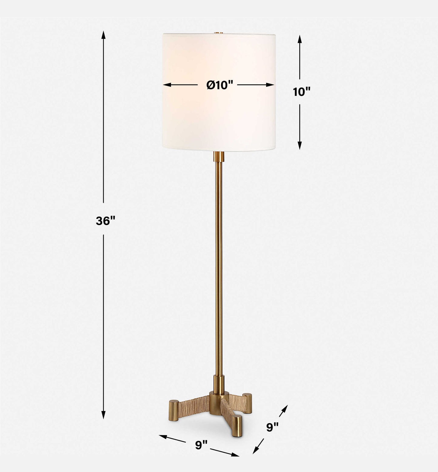 Lautoka - Brass Buffet Lamp