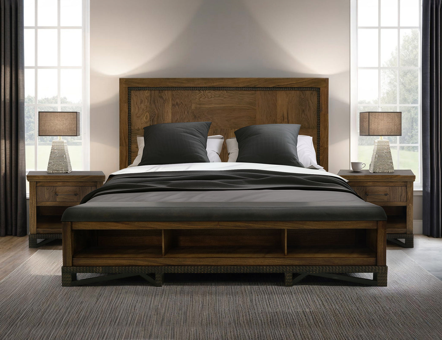 Walnut - Nightstand - Walnut Brown