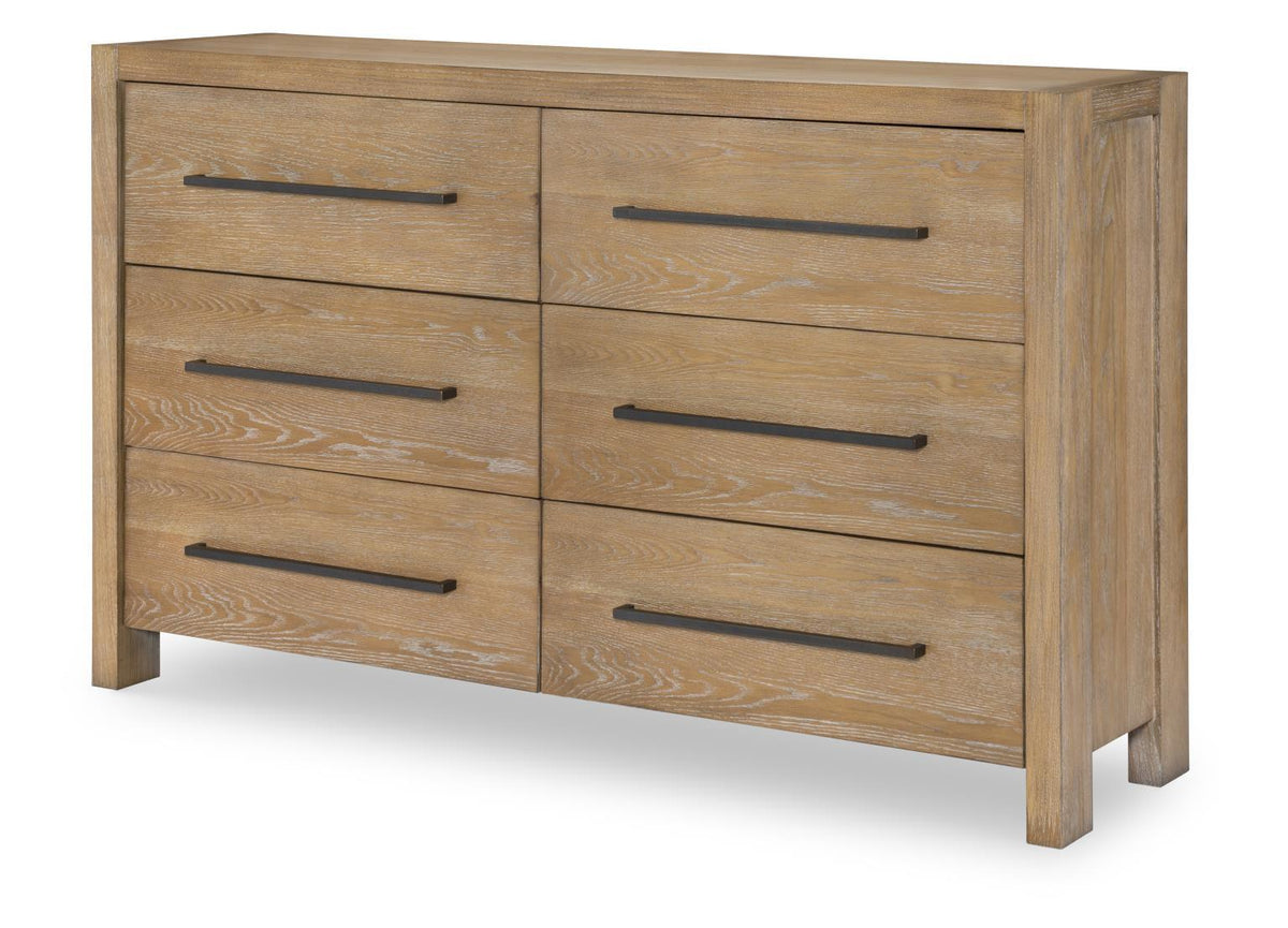 Horizons - 6 Drawers Dresser - Weathered Oak
