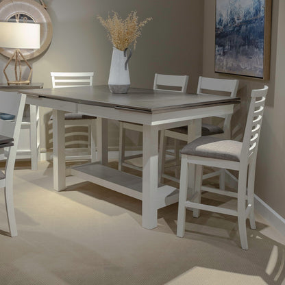 Brook Bay - Gathering Trestle Table Top - Textured White / Carbon Gray