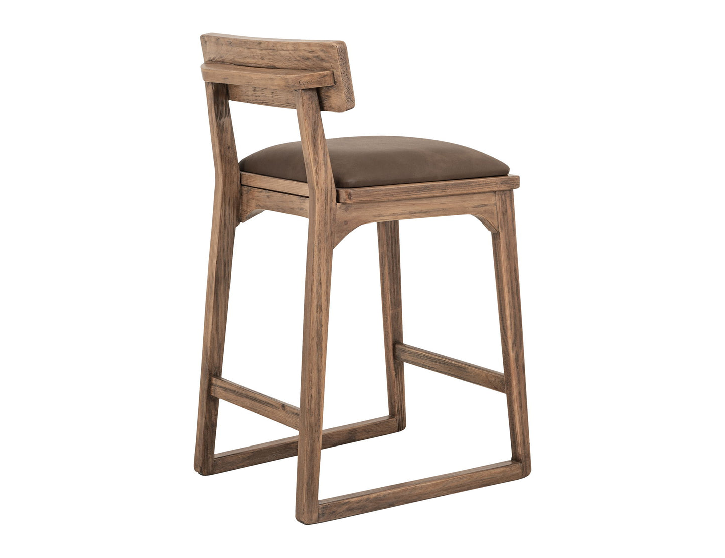 Balam - 24" Upholstered Barstool (Set of 2) - Light Brown / Dark Brown