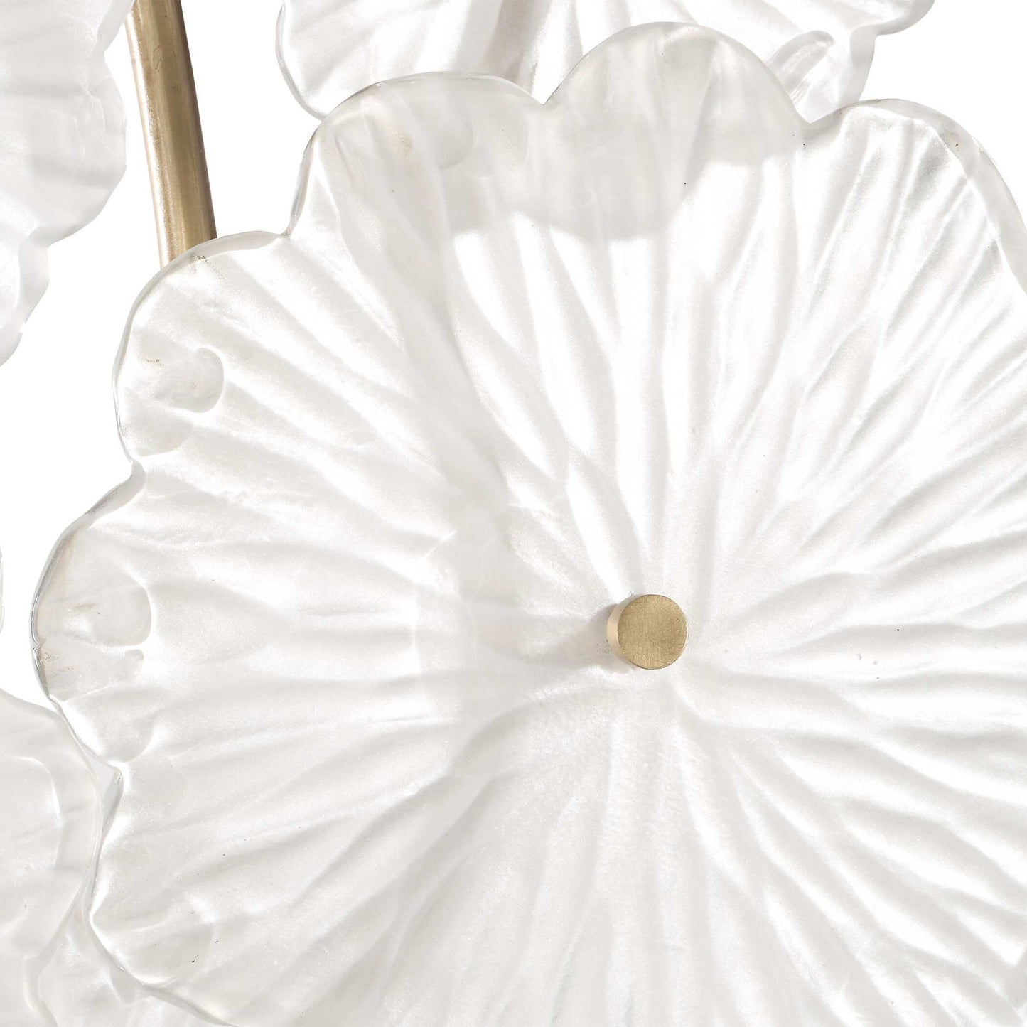 Glass - Garden Table Sculpture - Gold / White