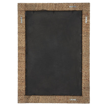 Island - Braided Straw Mirror - Light Brown