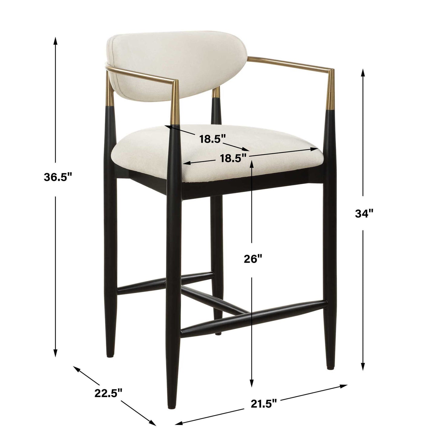 Moxie - Counter Stool - White