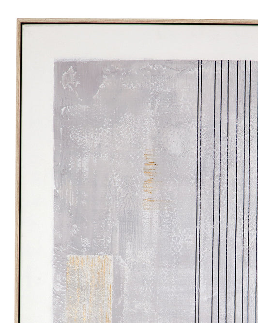Razi Framed Canvas (Set of 3) - Gray
