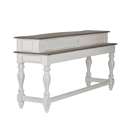 Magnolia Manor - Console Bar Table - Antique White