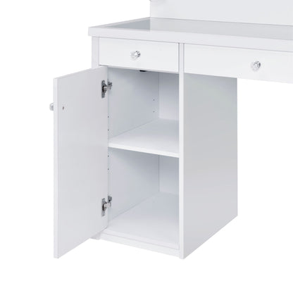 Amia - Complete Vanity With Lightbulbs - Glossy White