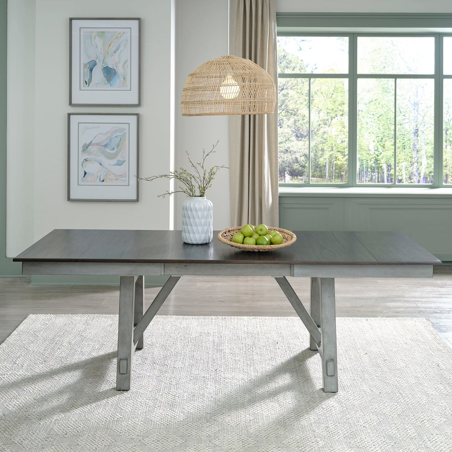 Newport - Trestle Table Top - Dark Brown
