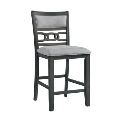 Amherst - Counter Side Chair With Fabric Cushion (Set of 2) - Gray Finish
