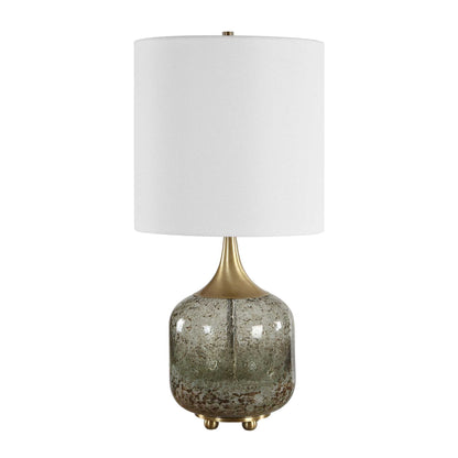 Glenn - Mottled Glass Table Lamp - Green