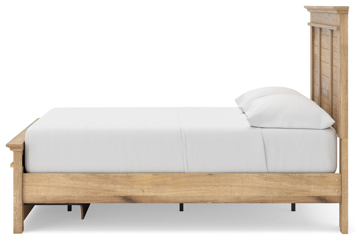 Makidern - Panel Storage Bed With Under Bed Storage Unit And Storage Footboard
