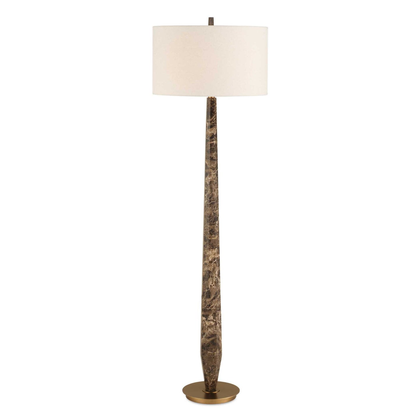 Tyree - Marble Floor Lamp - Brown