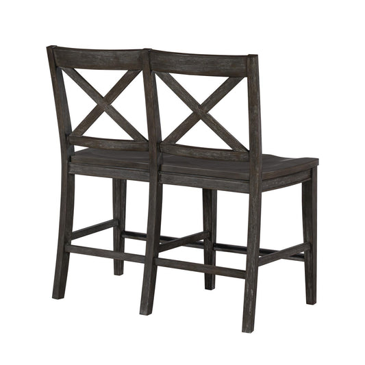 Briarwood - X-Back Counter Height Dining Bench - Sable