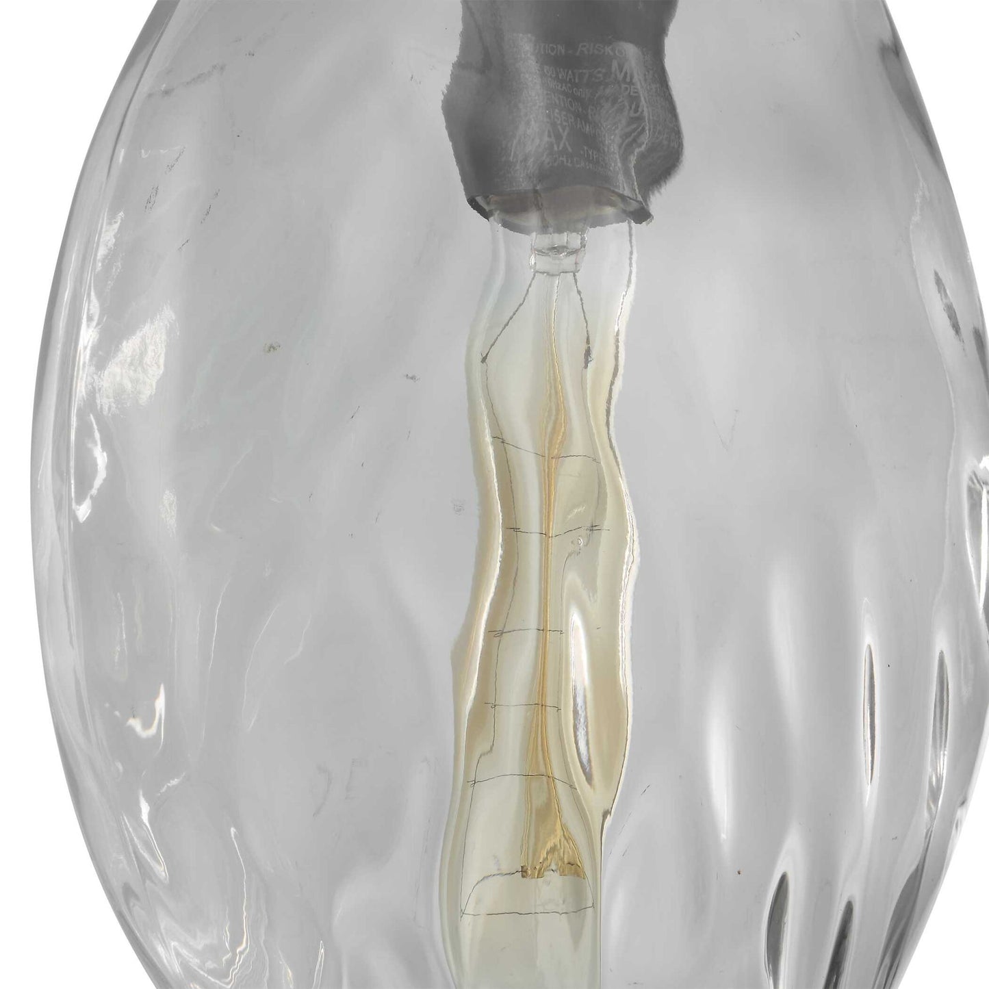 Campester - 1 Light Watered Glass Mini Pendant - Pearl Silver