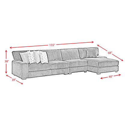 Nightfall - Sectional Set With 1 Pillow