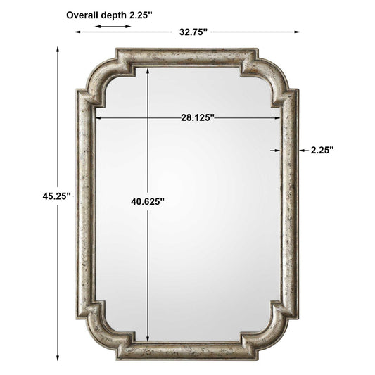 Calanna - Mirror - Antique Silver