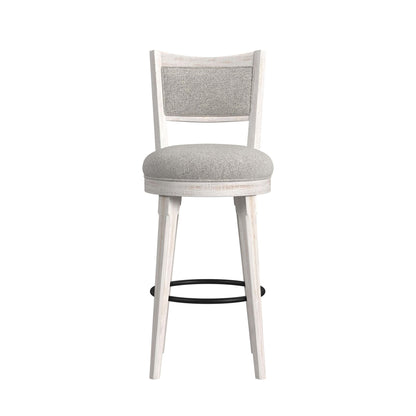 Rogen Rustic - Swivel Bar Stool (Set of 2) - Rustic White