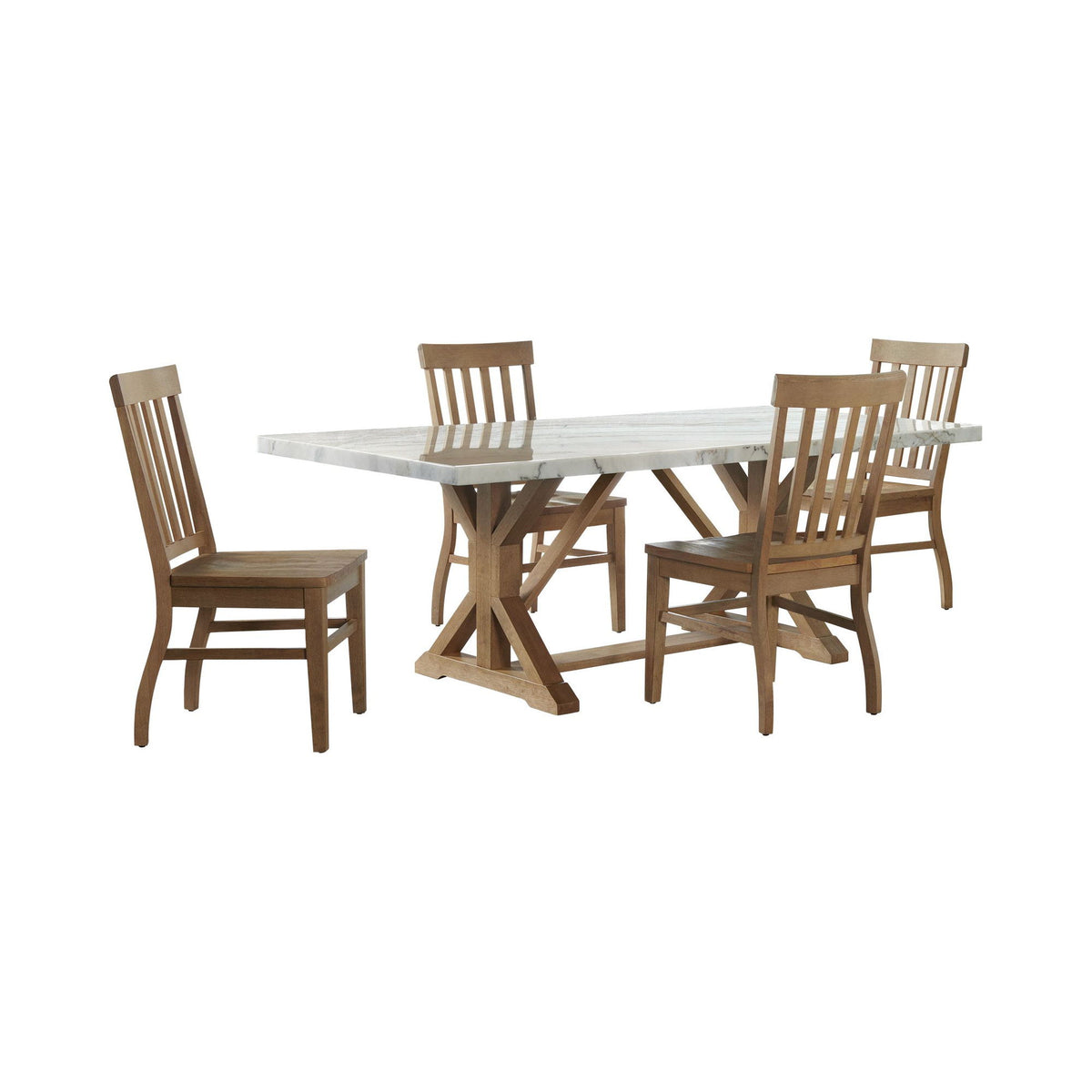 Lakeview - 5 Piece Rectangular Dining Set (Table & Four Chairs) - White