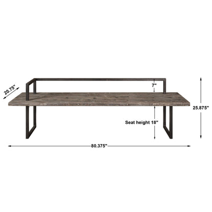 Herbert - Reclaimed Wood Bench - Light Brown
