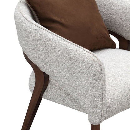 Houston - Accent Chair - Pebble / Walnut