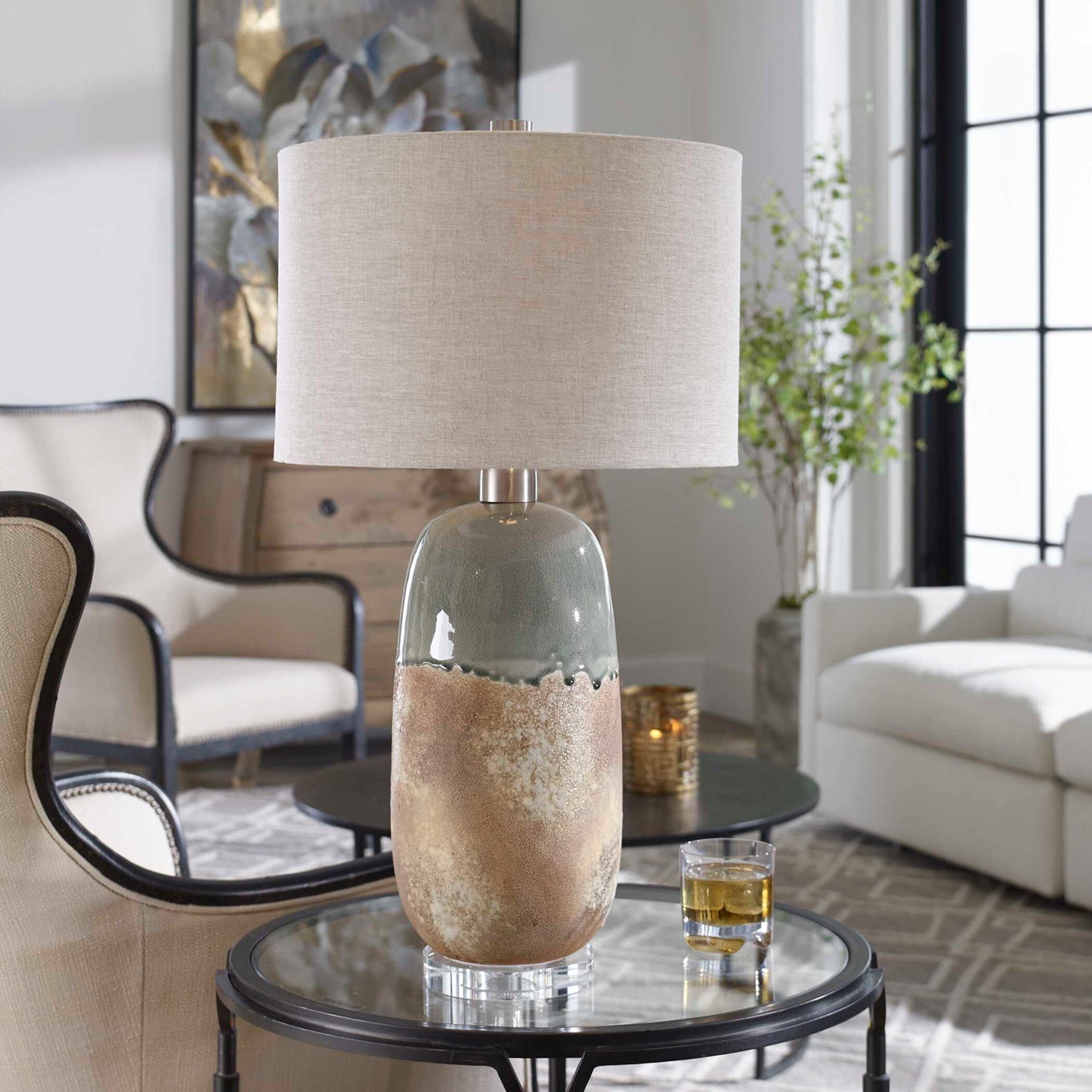 Maggie - Ceramic Table Lamp - Light Brown