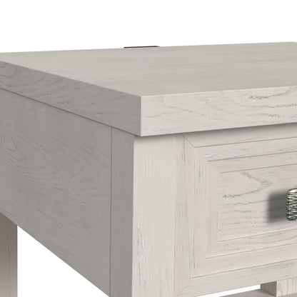 Avalanche - End Table With USB - Antique White