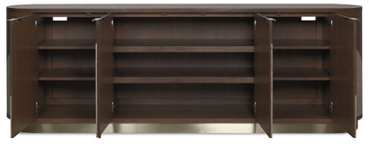 Commerce And Market - Roll With It Four-Door Credenza - Dark Brown / Gray