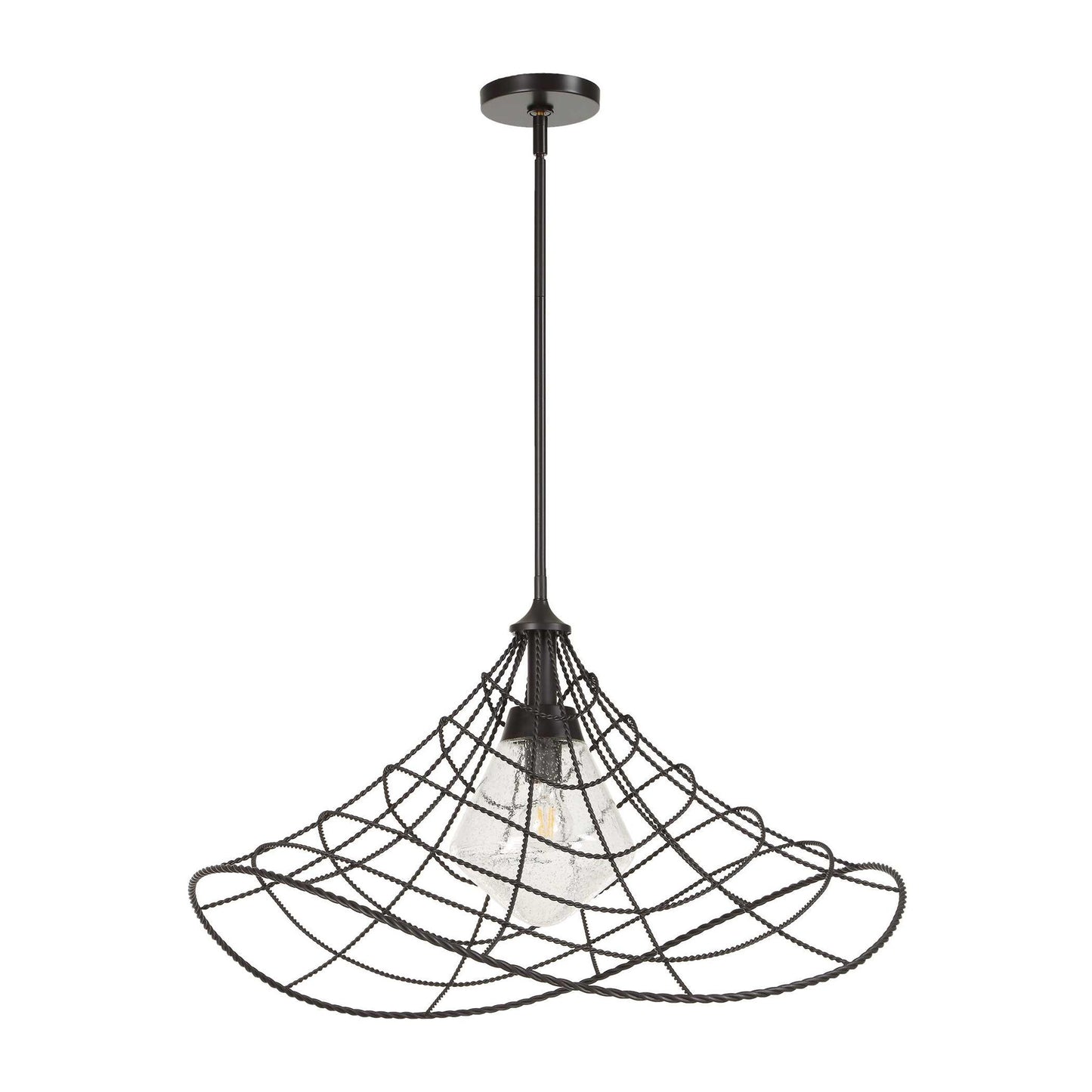 Whirlwind - 1 Light Indoor-Outdoor Pendant - Dark Bronze