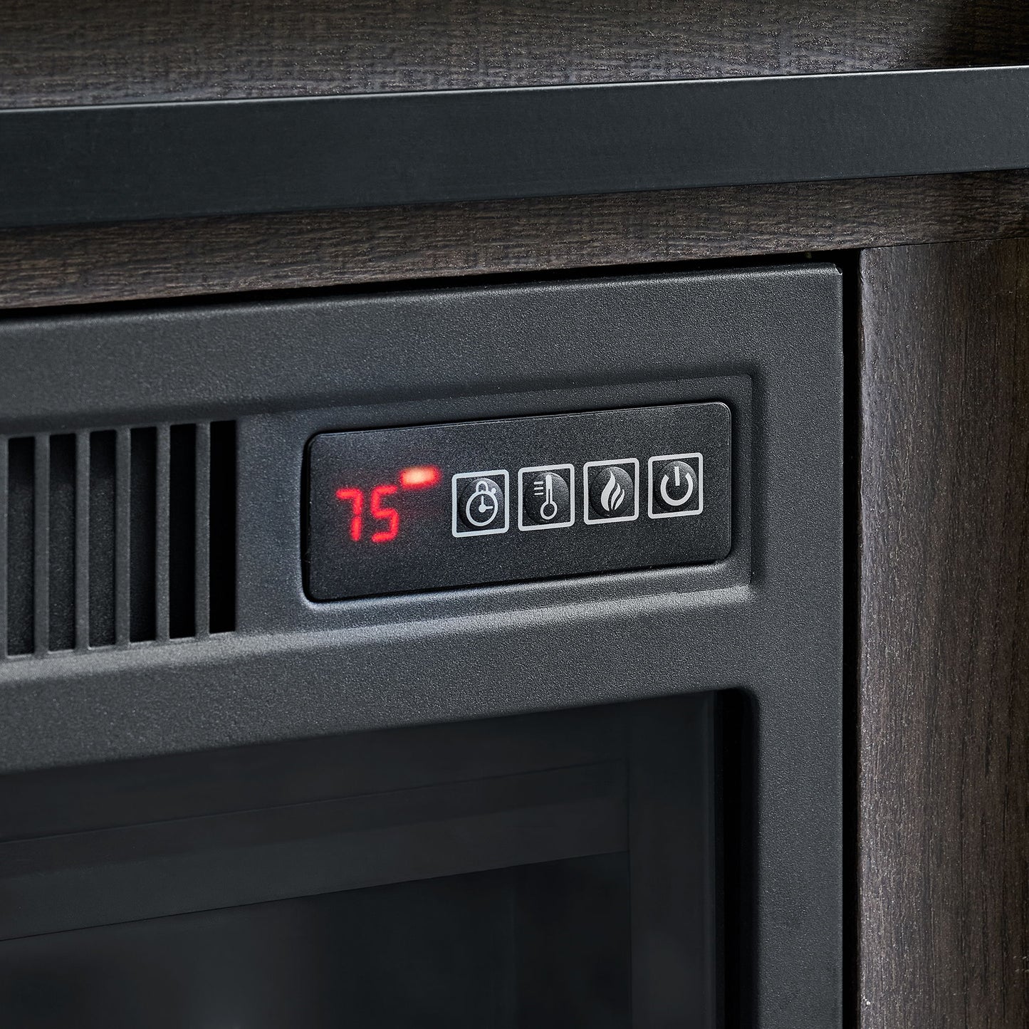 Macau - Console With 23" Fireplace Insert - Gray