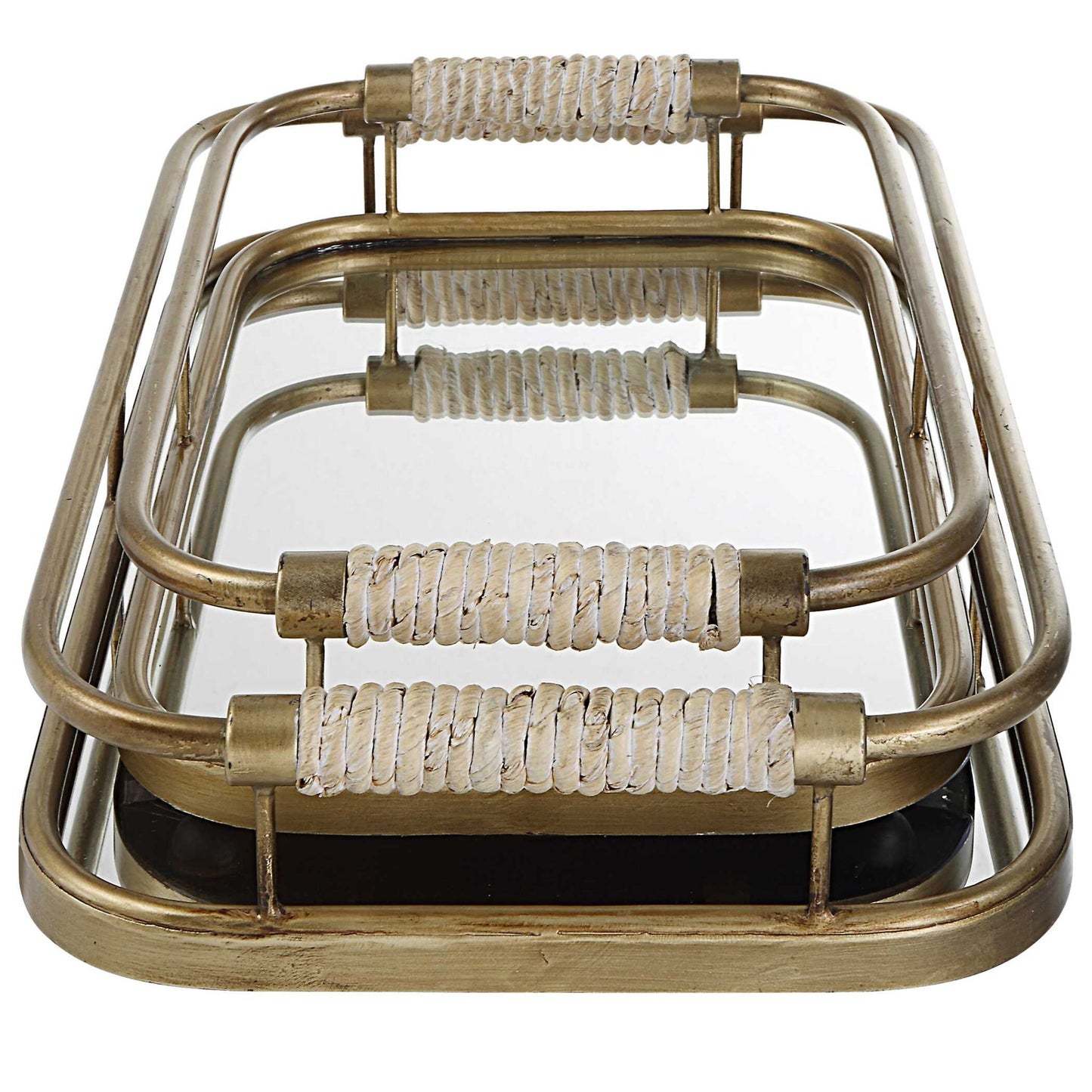 Rosea - Trays (Set of 2) - Brushed Gold