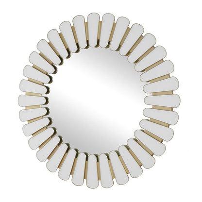 Miran - Glass Round Mirror - White