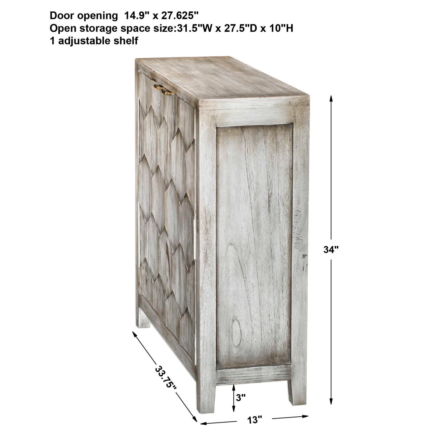 Catori - Console Cabinet - Smoked Ivory