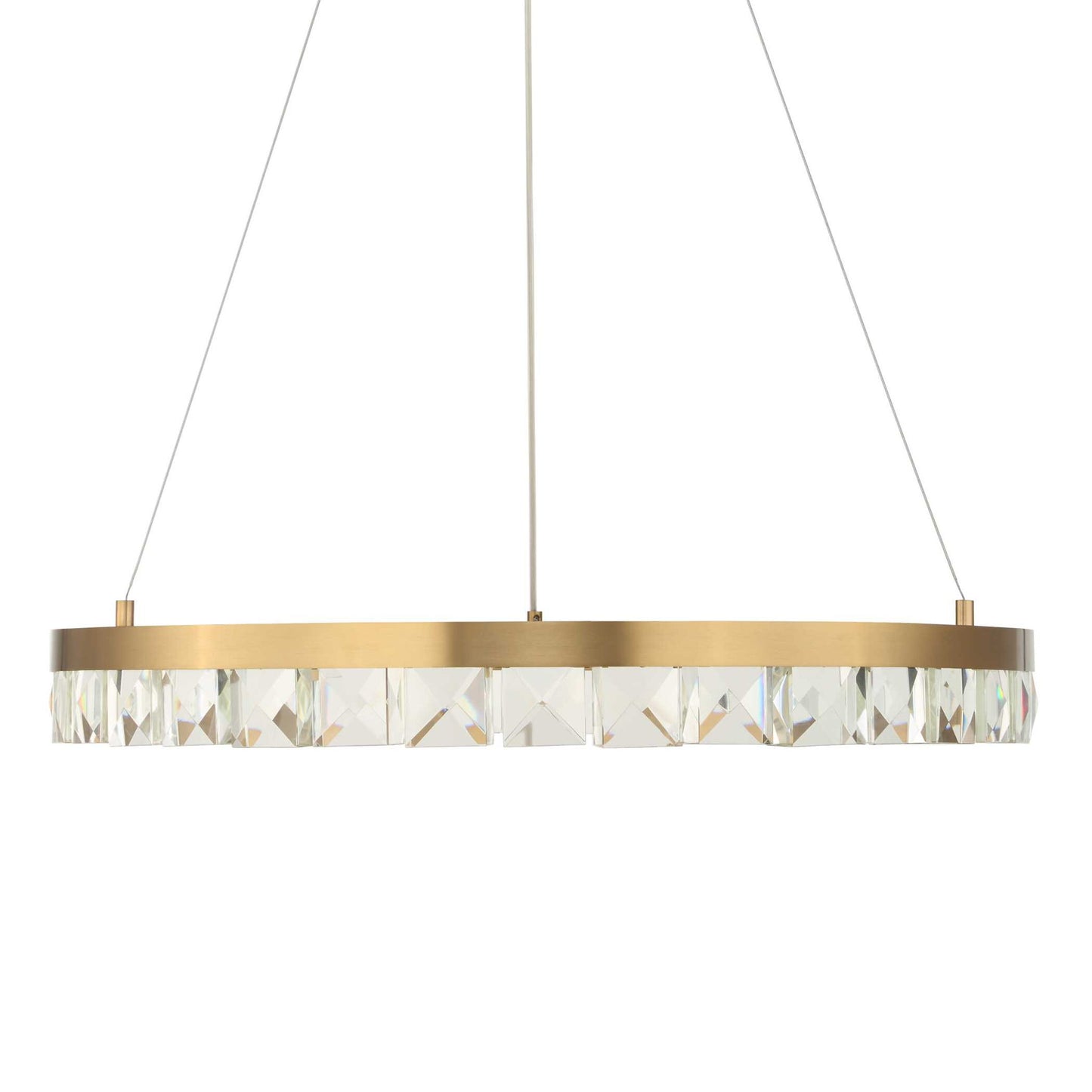 Segovia - Round Crystal LED Chandelier - Gold