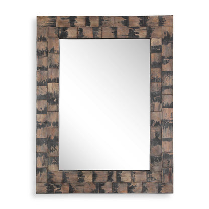 Burke - Wooden Mirror - Light Brown