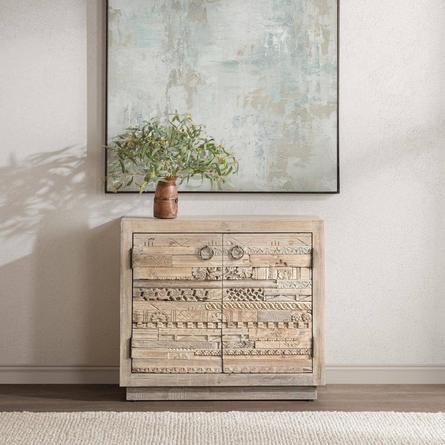 Alta - 2 Door Carved Panel Sideboard - Butterwood Blend
