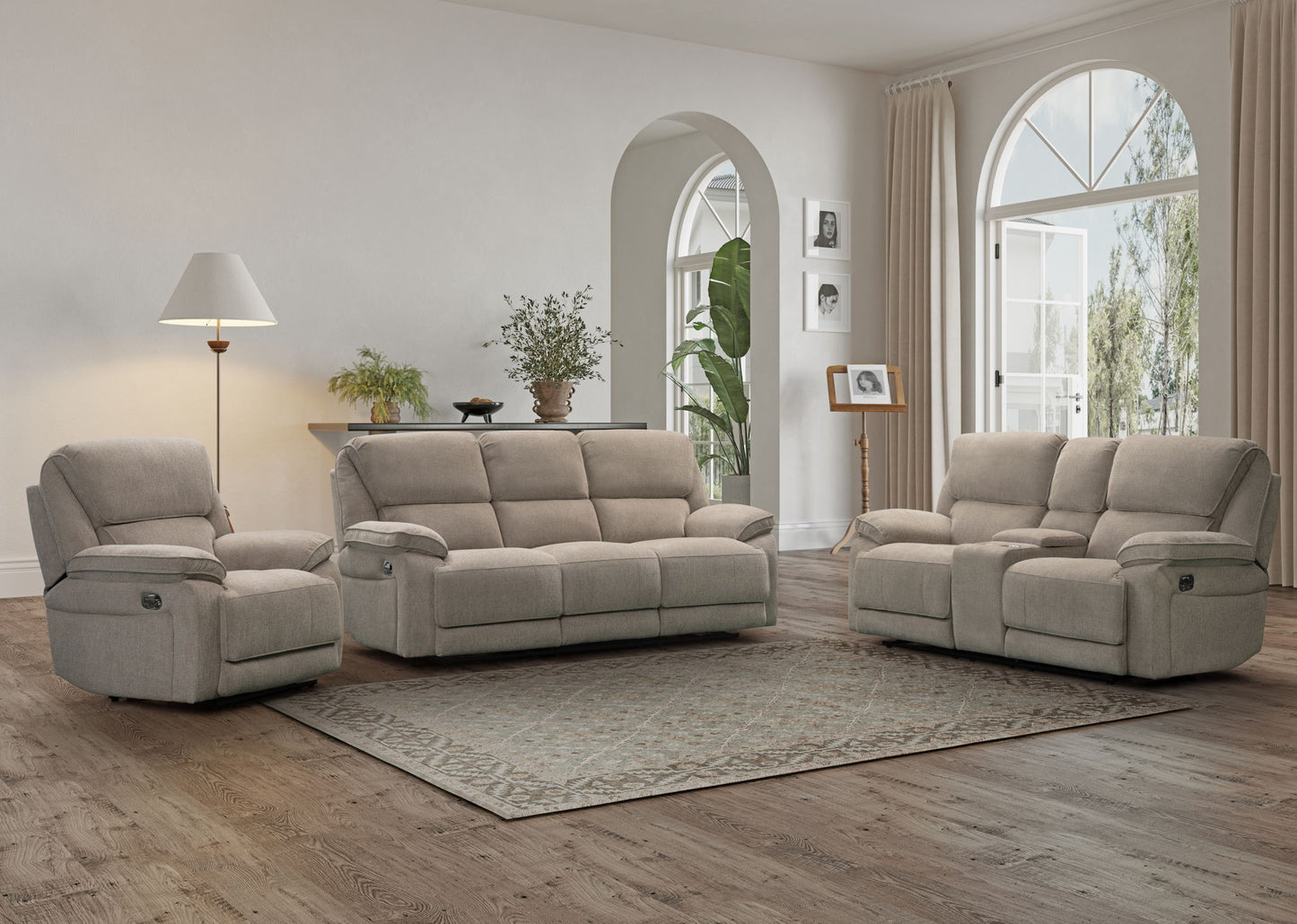 Hooper - Console Loveseat, Manual Recline