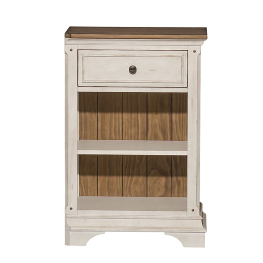 Morgan Creek - Right Pier Base - Antique White / Wirebrushed Tobacco Accents