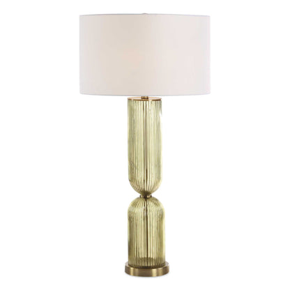 Mirah - Glass Table Lamp - Olive Green