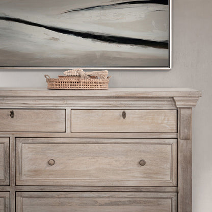 Adelaide - 9 Drawer Dresser - Natural Cream Wash