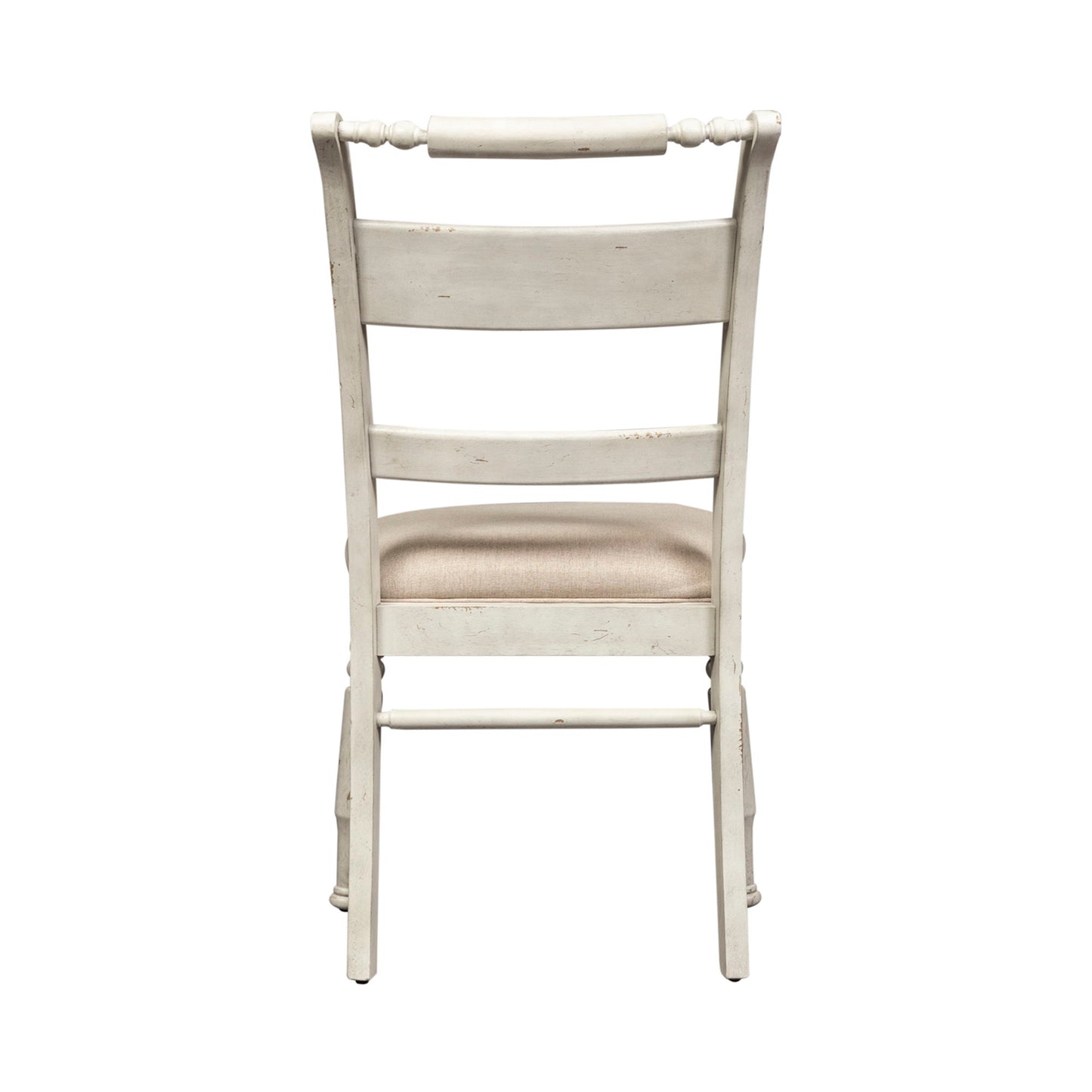 Whitney - Slat Back Side Chair - Antique Linen / Weathered Gray
