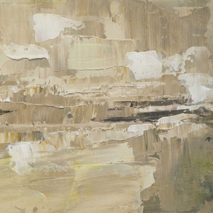 Fragment - Hand Painted Landscape Art - Black / Brown / Gray / Green / White