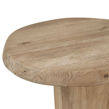 Tiernan - Reclaimed Oak Round Side Table - Woodtone