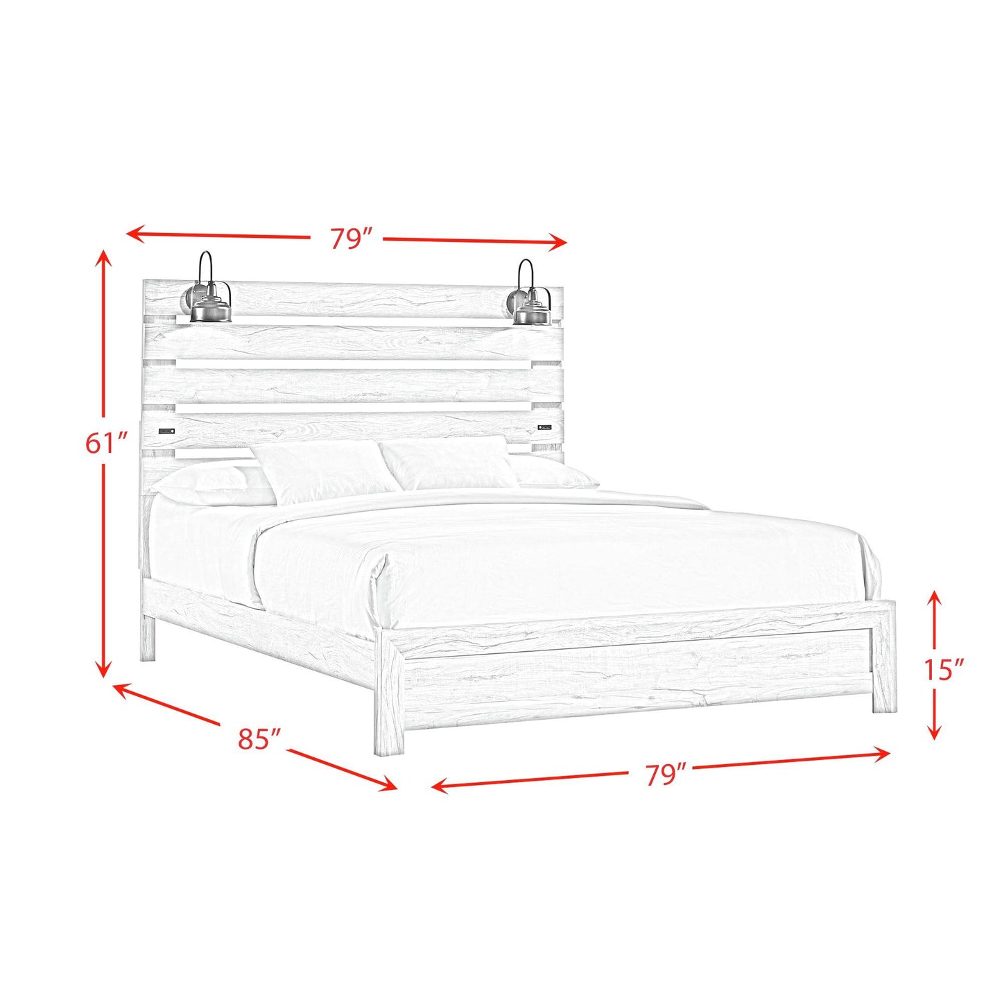 Fort Worth - Bed with Lights & USB